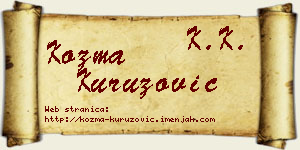 Kozma Kuruzović vizit kartica